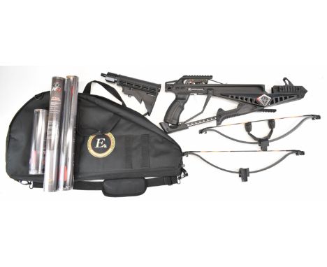 EK Archery Research RX Cobra System take down crossbow with composite tactical stock, textured pistol grip, two sets of limbs