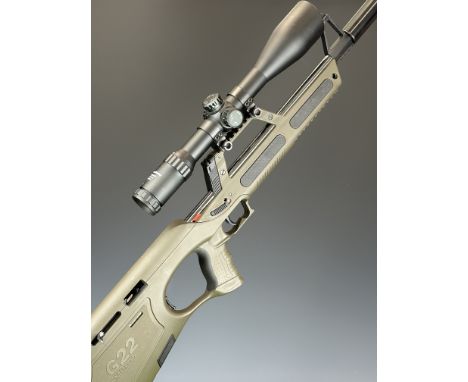 Walther G22 .22LR semi-automatic rifle with two multi-shot, composite stock, pistol grip, Nikko Stirling Platinum 4-16x50 Nig
