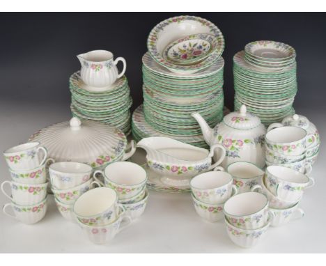 Royal Worcester dinner and tea ware decorated in the English Garden pattern, approximately one hundred and three pieces&nbsp;