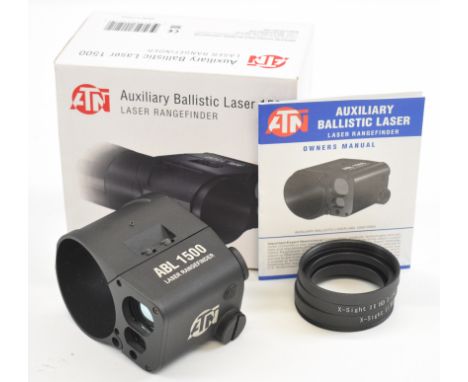 ATN 1500 Auxiliary Ballistic Laser Rangefinder, unused in original fitted box with owner's manual.&nbsp;