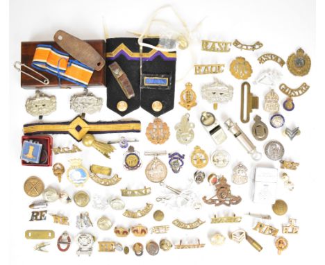 WW1 medals and ephemera including War Medal named to 35050 Pte F J Atkins, Somerset Light Infantry, silver War Badge number 3