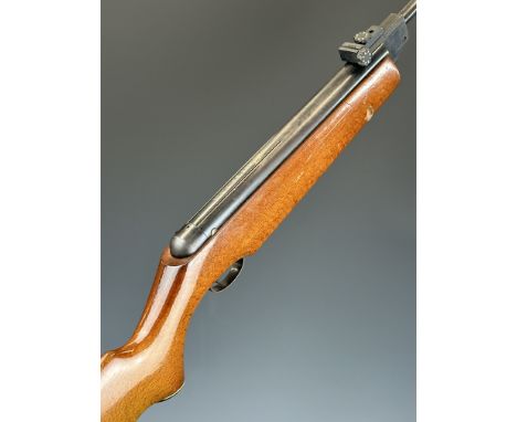 Webley Vulcan .22 air rifle with semi-pistol grip and adjustable sights, serial number 029486.&nbsp;PLEASE NOTE: IF YOU REQUI