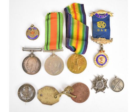 British Army WW1 medal pair comprising War Medal and Victory Medal named to 161828 Sapper J S Mahony, Royal Engineers, togeth