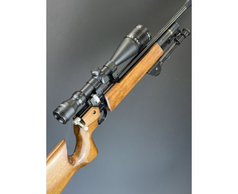 Air Arms S200 .22 PCP FAC air rifle&nbsp;with 10-shot magazine, sound moderator, bi-pod, adjustable trigger and Hawke 4-16x50