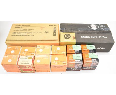 Three hundred 28 bore shotgun cartridges Lyalvale Express Supreme Game 21g 7 shot and Eley Grand Prix 16g 6 shot, all in orig