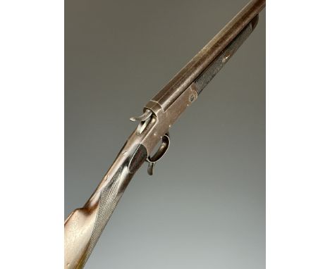 Charles Lancaster .320 hammer action rook rifle converted to .410 shotgun with push forwards underlever, action engraved '.32