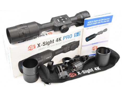ATN A-Sight 4K Pro 5-20x Smart HD Day/ Night rifle scope with dual stream recoil activated HD video, ballistic calculator, ra
