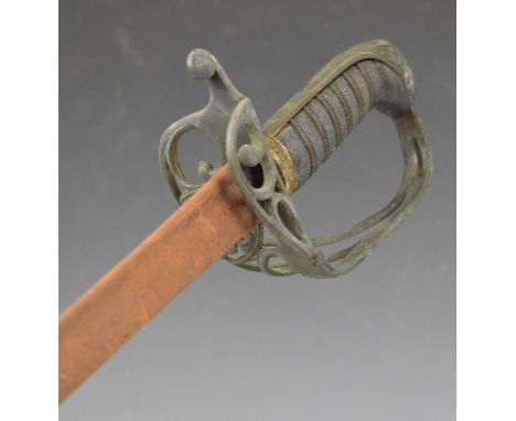 1822 pattern Infantry officer's sword, with George or William IV cypher to guard, folding edge and shagreen handle, the 81cm 