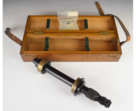 W Ottway &amp; Co field telescope marked 'No 557 W Ottway &amp; Co Ltd Ealing London 1939', in fitted wooden case.&nbsp;
