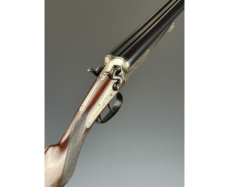 L'Abeille Manufacture D'Armes 16 bore&nbsp;side by side hammer action shotgun with engraved locks, hammers, underside, trigge