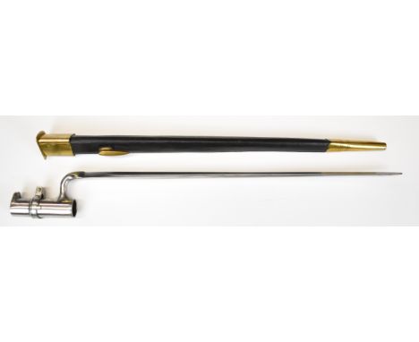 Socket bayonet with 41cm blade and 7.5cm socket and scabbard.&nbsp;PLEASE NOTE: WE ARE NOT ABLE TO OFFER OUR USUAL POSTAGE SE
