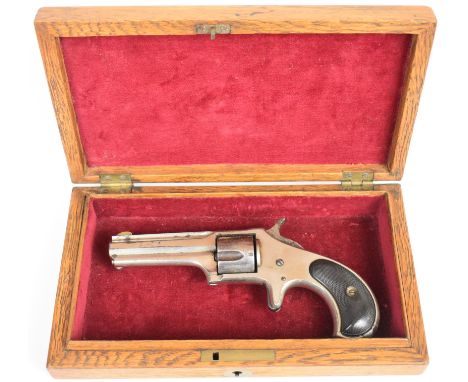 Remington Smooth New Model No 2 .32 rimfire five-shot single-action pocket revolver with sheath trigger, chequered Bakelite g