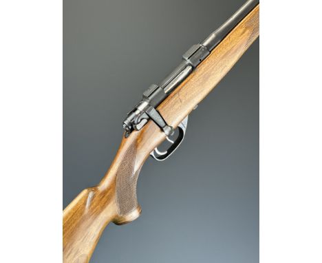 BRNO Fox Model 2 .222 Remington bolt-action rifle with chequered semi-pistol grip and forend, raised cheek piece, sling and s