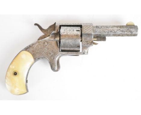 Forehand &amp; Wadsworth Swamp Angel&nbsp;.41 rimfire five-shot single-action pocket revolver with engraved frame and cylinde