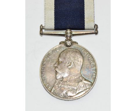 Royal Navy Edward VII&nbsp;Long Service &amp; Good Conduct Medal named to W H Newcombe CH Stoker, HMS Vivid