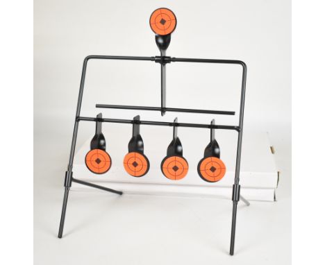 Three air rifle or pistol metal self-setting swing targets, all unused in original boxes.&nbsp;