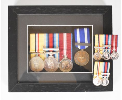 British Army Rifled medal group comprising Iraq Medal (2004), Operational Service Medal with clasp for Afghanistan, both name
