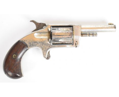 Hopkins &amp; Allen pattern Kentucky .32 rimfire five-shot single-action pocket revolver with sheath trigger, wooden grips, t