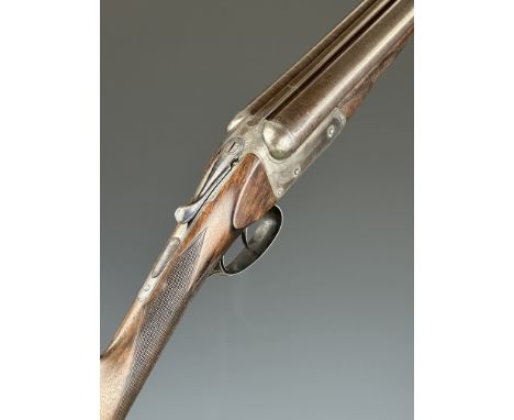 Tolley &amp; Co 16 bore side by side ejector shotgun with named and border engraved locks, border engraved underside, trigger