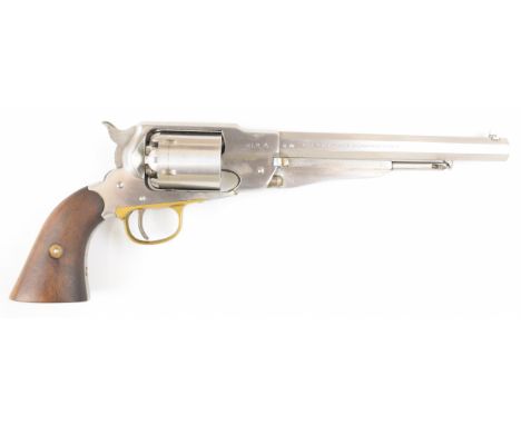 Euroarms Remington Sport .44 six-shot single action percussion revolver with brass trigger guard, wooden grips and 7.75 inch 