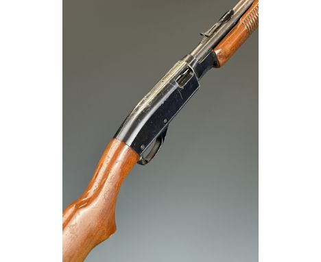 Remington Fieldmaster Model 572 .22 pump-action rifle with adjustable sights, semi-pistol grip and 24 inch barrel, overall le
