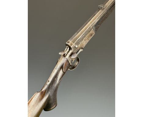 William Kavanagh &amp; Son of Dublin .300 hammer action rook &amp; rabbit rifle with side thumb lever, chequered and horn tip