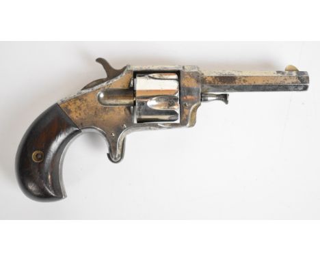 Hopkins &amp; Allen pattern Favorite No 2 .32 rimfire five-shot single-action pocket revolver with sheath trigger, wooden gri