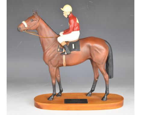 Beswick Connoisseur figure of Red Rum, Brian Fletcher Up, H34cm