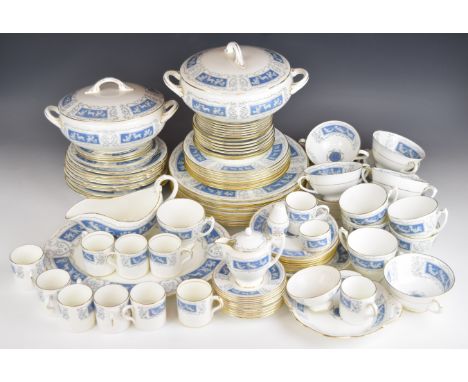 Coalport bone china dinner and tea ware decorated in the Revelry pattern, comprising ninety six pieces together with boxed cu