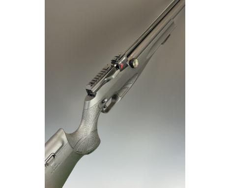 Reximex Pretensis .22 PCP air rifle with composite stock, textured semi-pistol grip, adjustable butt plate and comb, 12 shot 