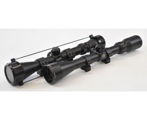 Two rifle scopes Hawke Eclipse 4-12x40 and Richter Optik 3-9x40.&nbsp;