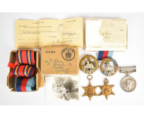 British Army General Service Medal with clasp for South East Asia 1945-46 to 14605867 Pte F Stacey, South Wales Borderers, 19