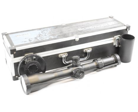 Hawke SideWinder 30 4-16x50 Half Mil Dot rifle scope, in original fitted case with accessories and user manual.