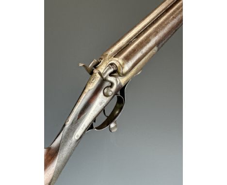 J &amp; W Tolley 10 bore&nbsp;side by side hammer action shotgun with named and engraved locks, line engraved hammers, rotary