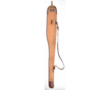 Holland &amp; Holland canvas and leather shotgun or rifle slip with 'By appointment to HRH The Duke of Edinburgh, Rifle Maker
