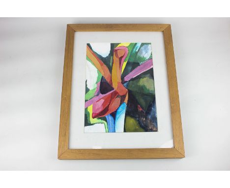 Richard Day (20th century), brightly coloured abstract, 'June 1988', watercolour, initialled and dated 88, 24cm by 17cm