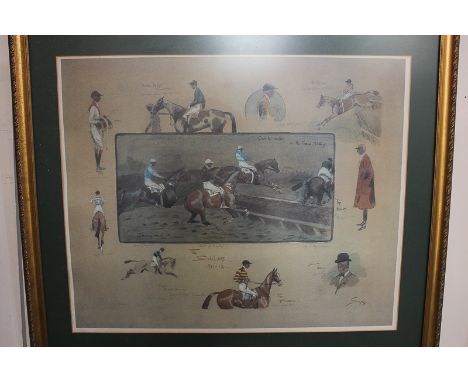 After Charles Johnson Payne (Snaffles) (1884-1967), horse racing interest, 'The Soldiers 1911-12, 'Over the Water in the Gran