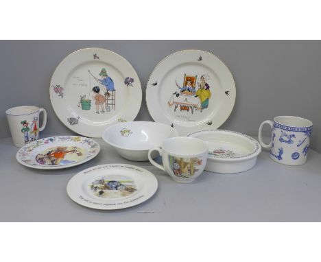 Nursery ware including Spode, Royal Doulton and Wedgwood 