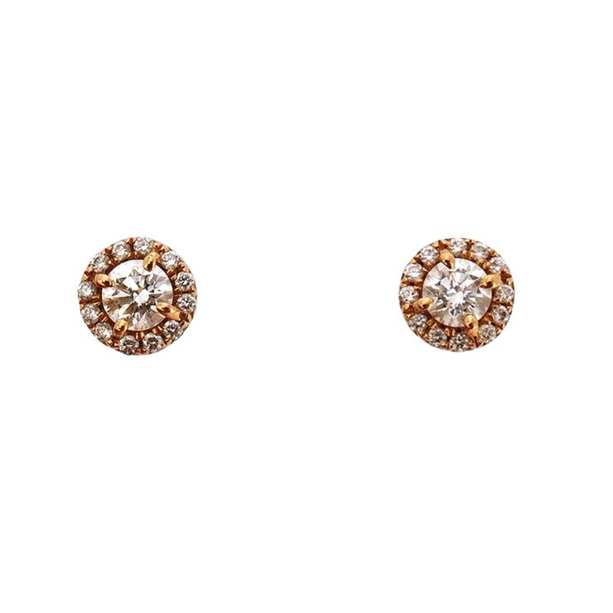 Tiffany Soleste earrings in 18KPG pink gold with diamonds for women