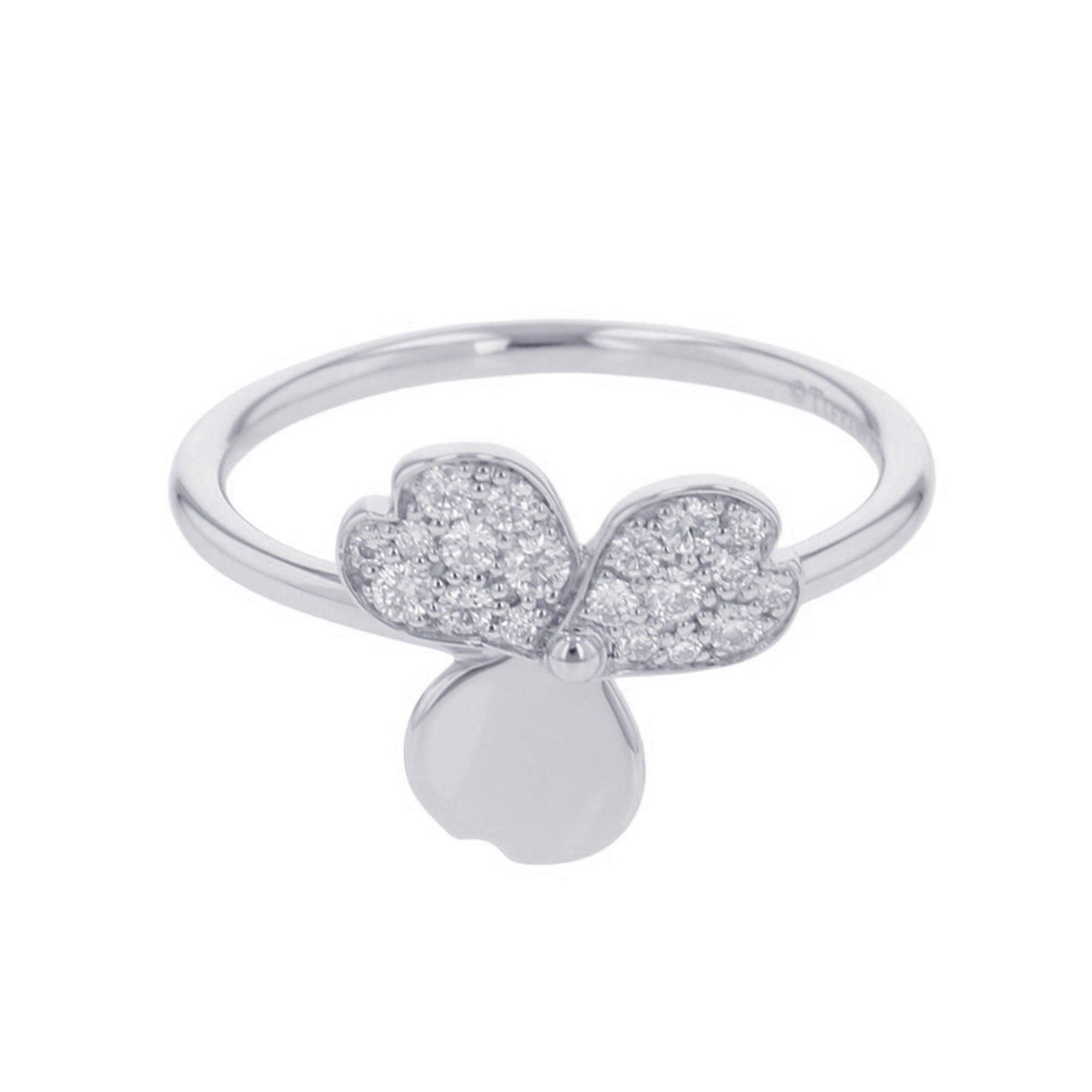 Tiffany & Co. Paper Flower Ring with Diamonds, Pt950 Platinum, Size: Approx. 14