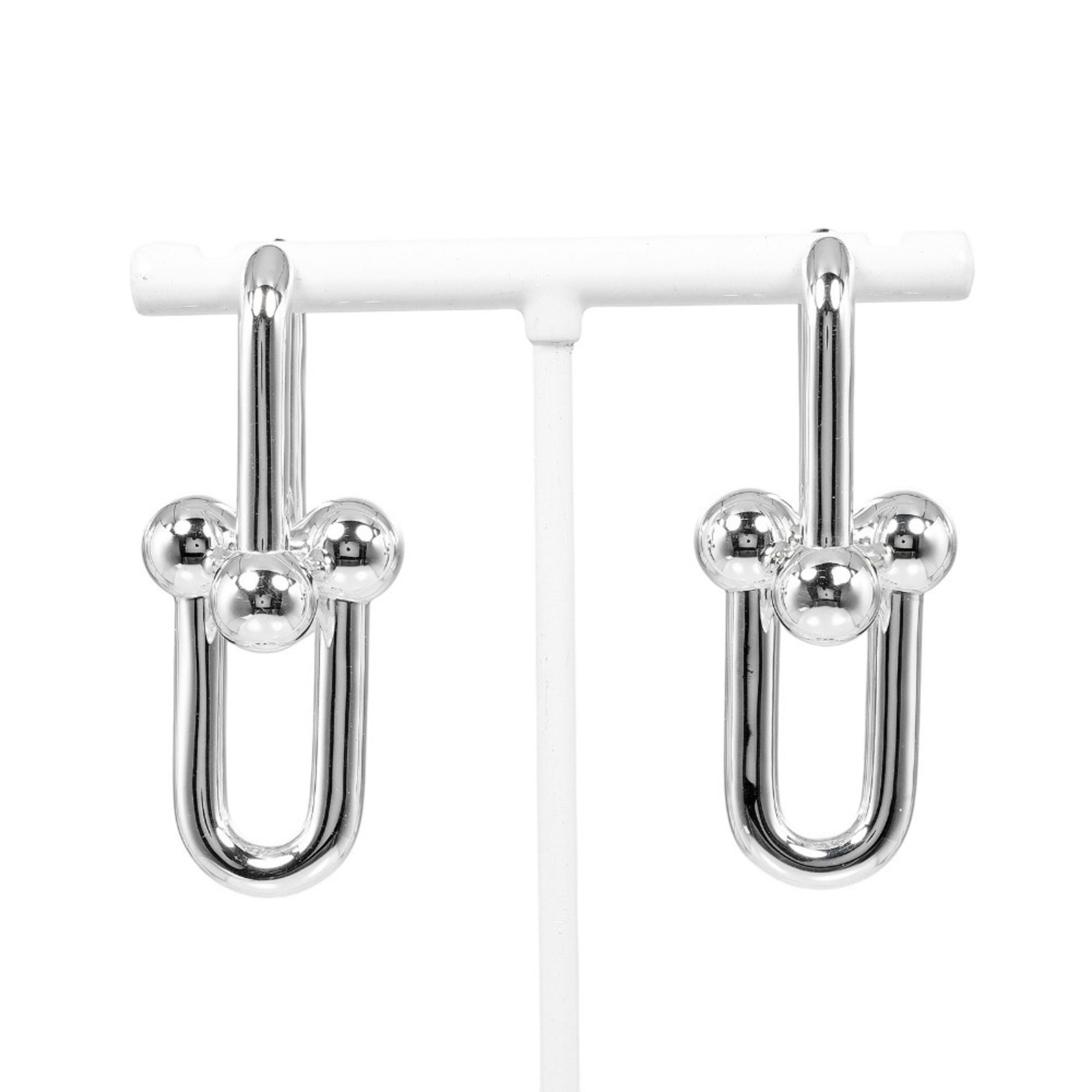 Tiffany earring hardware extra large link silver 925 approx. 16.9g TIFFANY & Co.