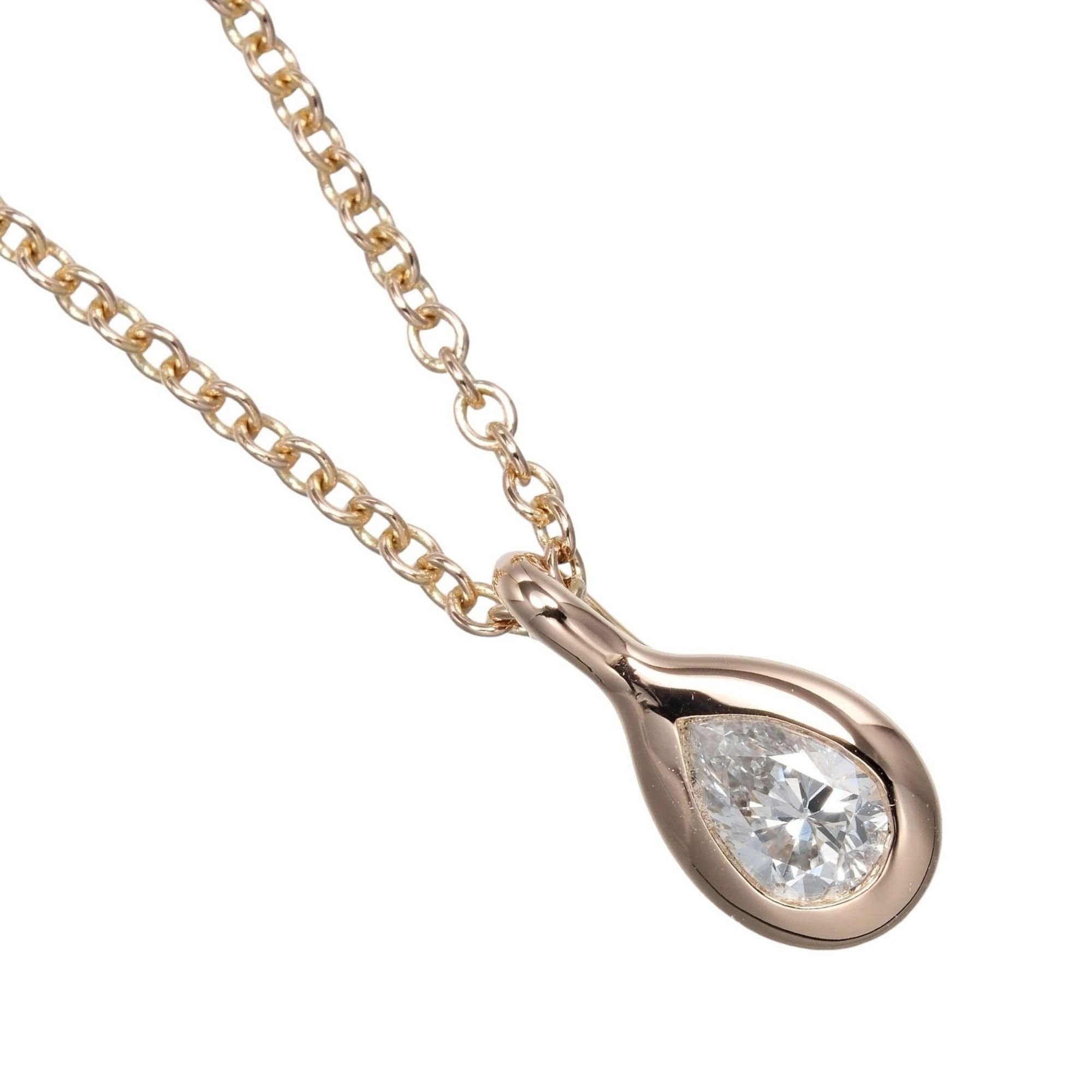 Tiffany & Co. By the Yard Shape Necklace, 18KPG, Pink Gold, Diamond, Approx. 2.25g