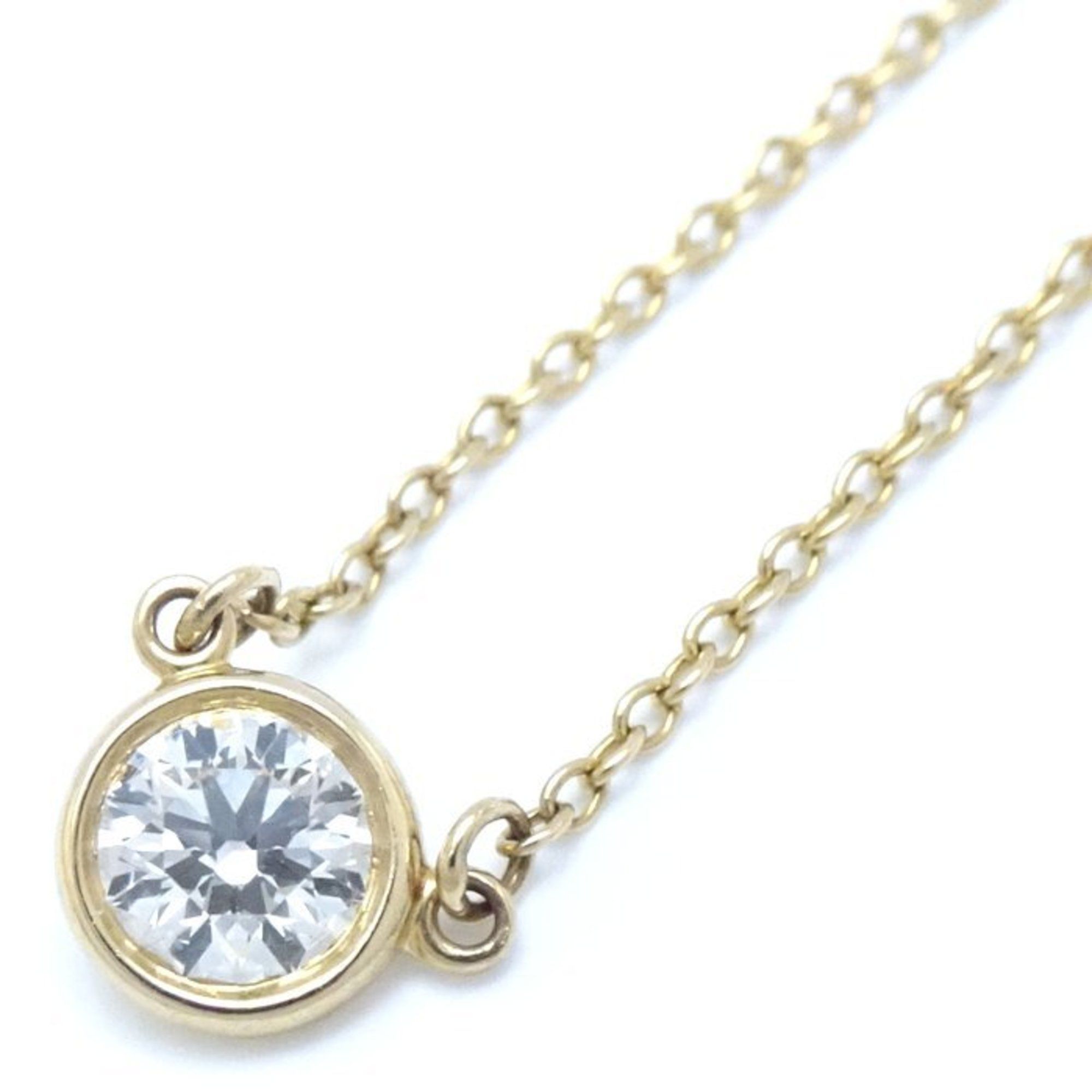 TIFFANY&Co. Tiffany by the Yard Necklace Diamond 0.27ct H.VS1.3Excellent Elsa Peretti K18YG Yellow G