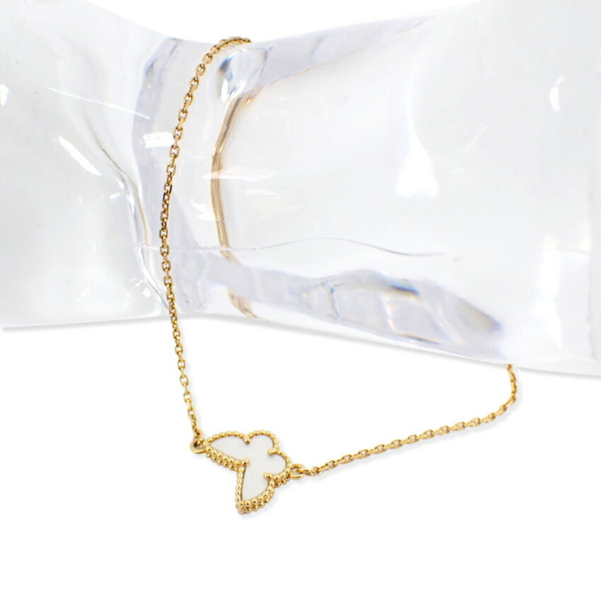Van Cleef & Arpels 750YG Sweet Alhambra Shell Papillon Bracelet