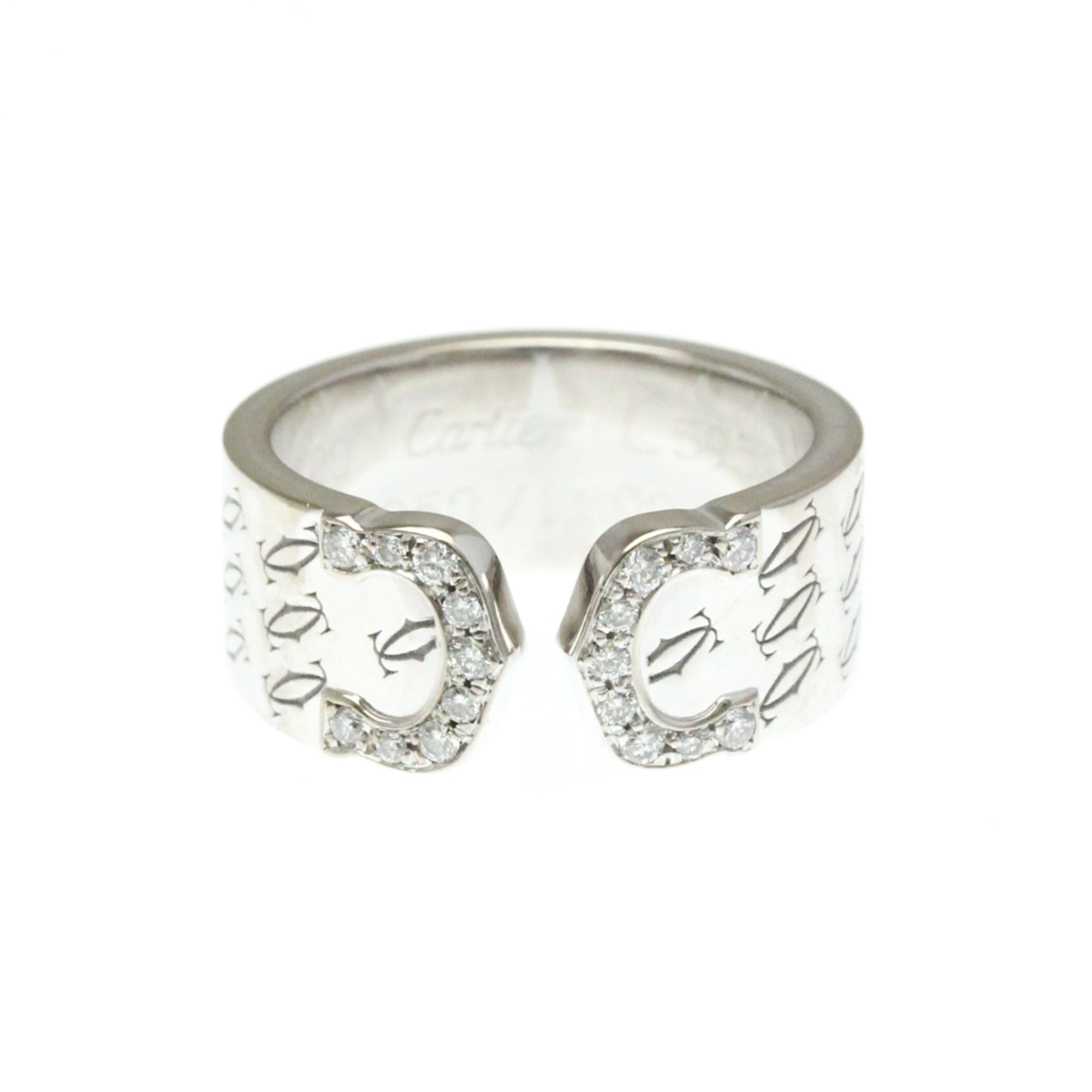 Cartier C2 Diamond Ring White Gold (18K) Fashion Diamond Band Ring Silver