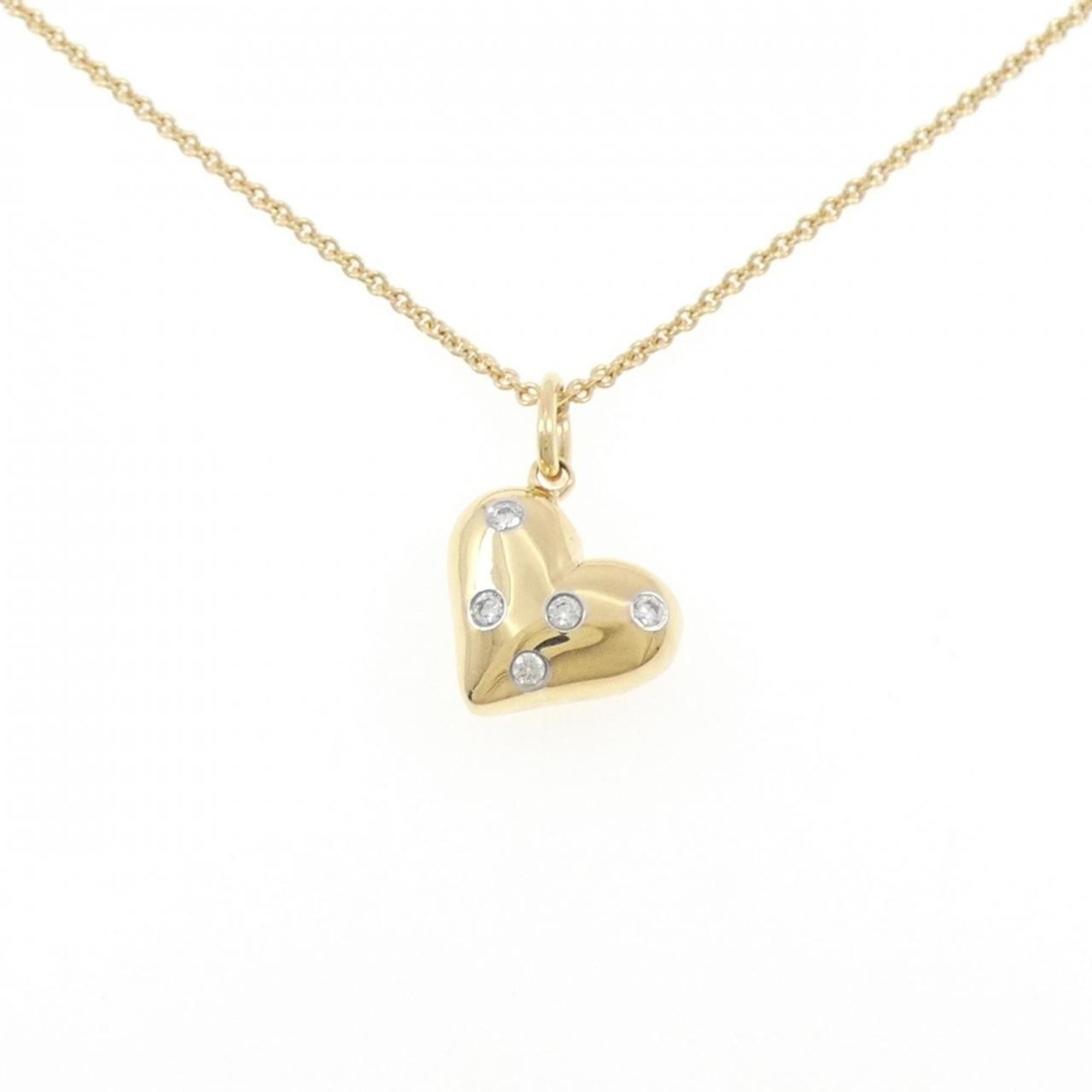 Tiffany & Co. Dots Pinched Heart Necklace