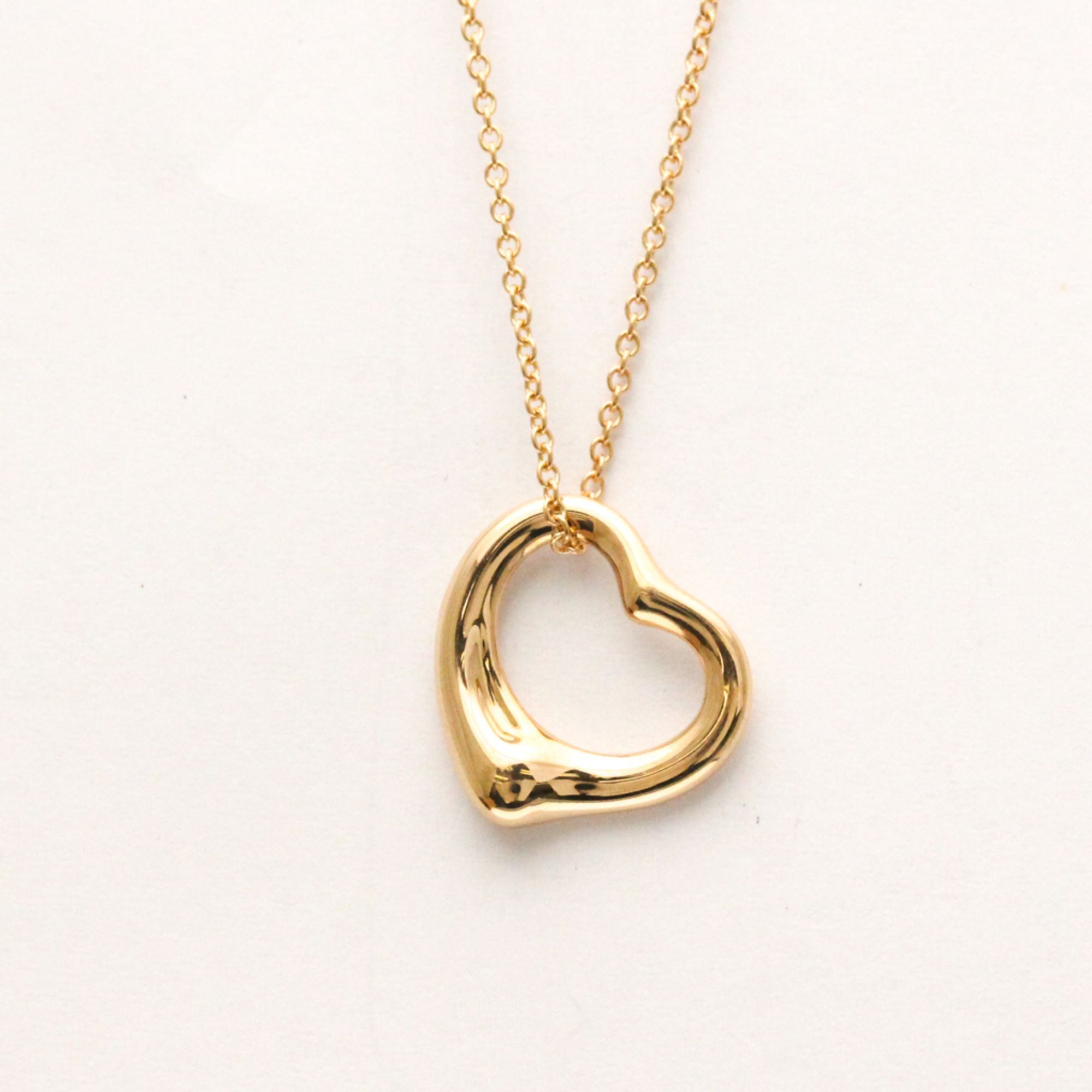Tiffany Open Heart Pink Gold (18K) No Stone Men,Women Fashion Pendant Necklace (Pink Gold)