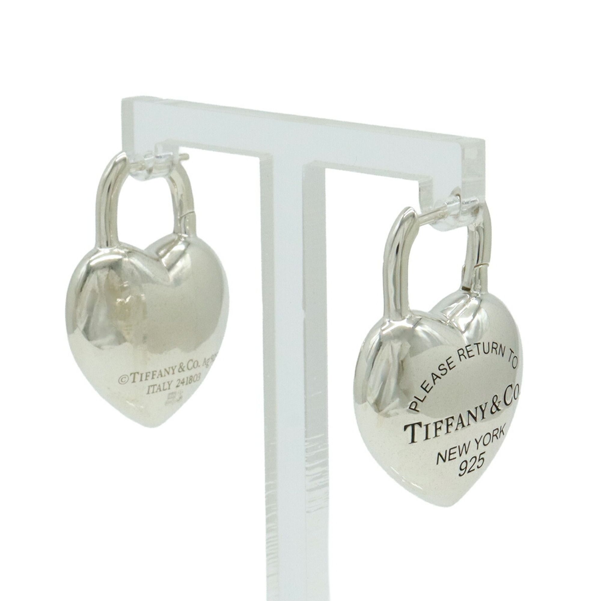 TIFFANY & Co. Return to Tiffany Full Heart Earrings in SV925 and Ag925 Silver