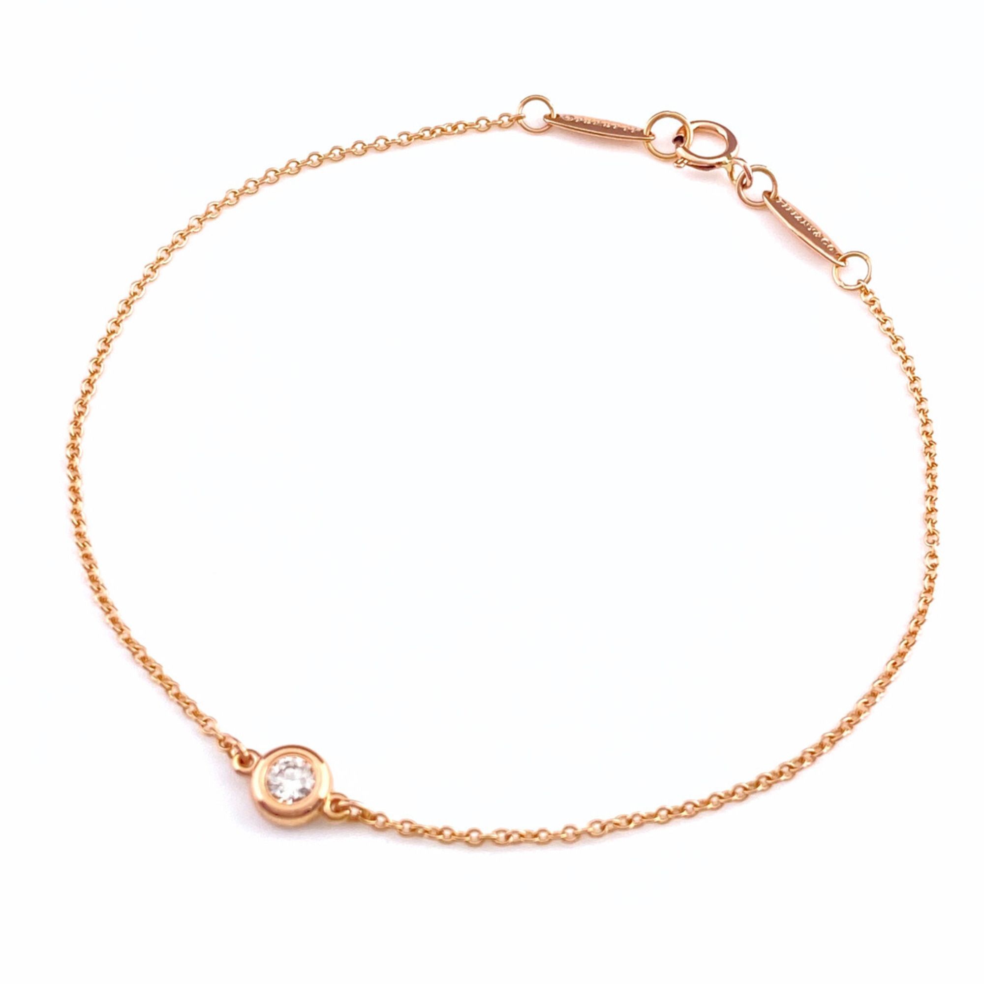 Tiffany & Co. By the Yard Bracelet in PG Pink Gold, Elsa Peretti with 750 Diamonds for Women