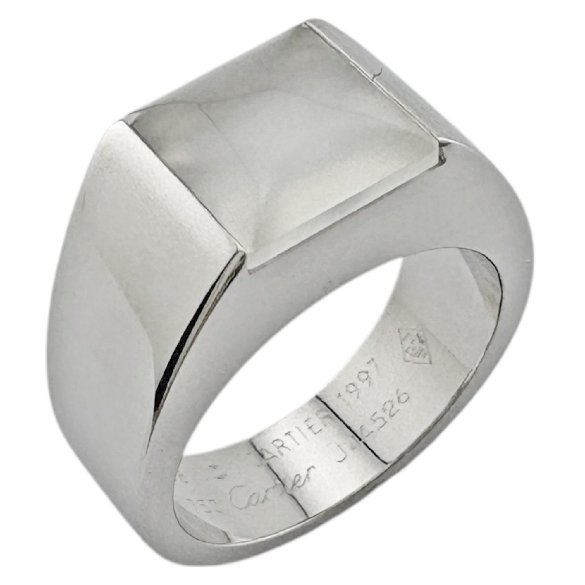 Cartier Tank Ring, 18k Gold with Moonstone, Women's, Pre-Owned